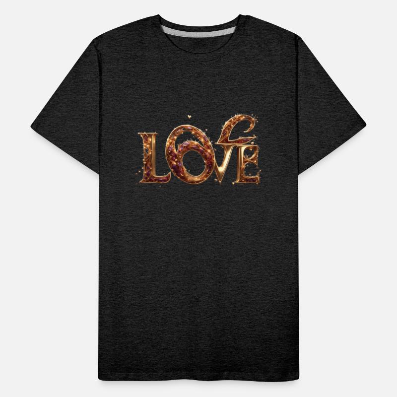 SHINY BEJEWELED GOLDEN LOVE TEXT AI GENERATED