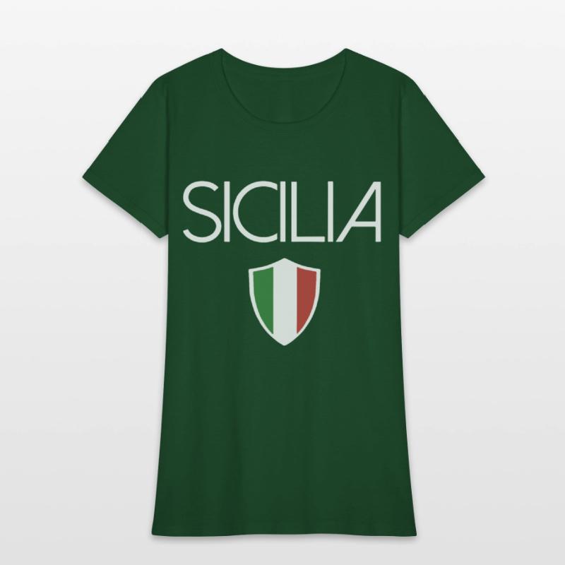 sicilia italian flag sicily italy sovenir tee gran