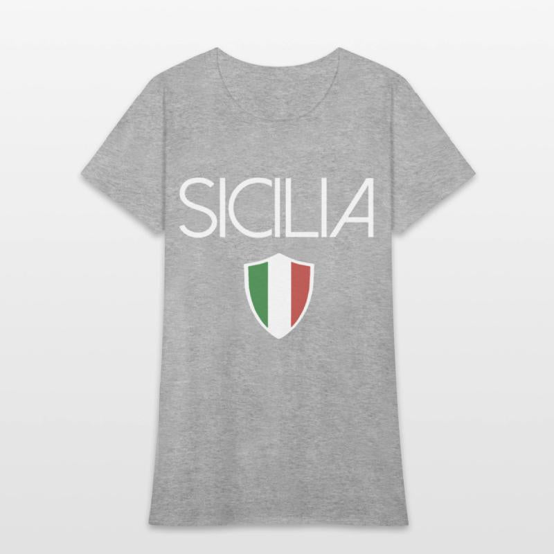 sicilia italian flag sicily italy sovenir tee gran