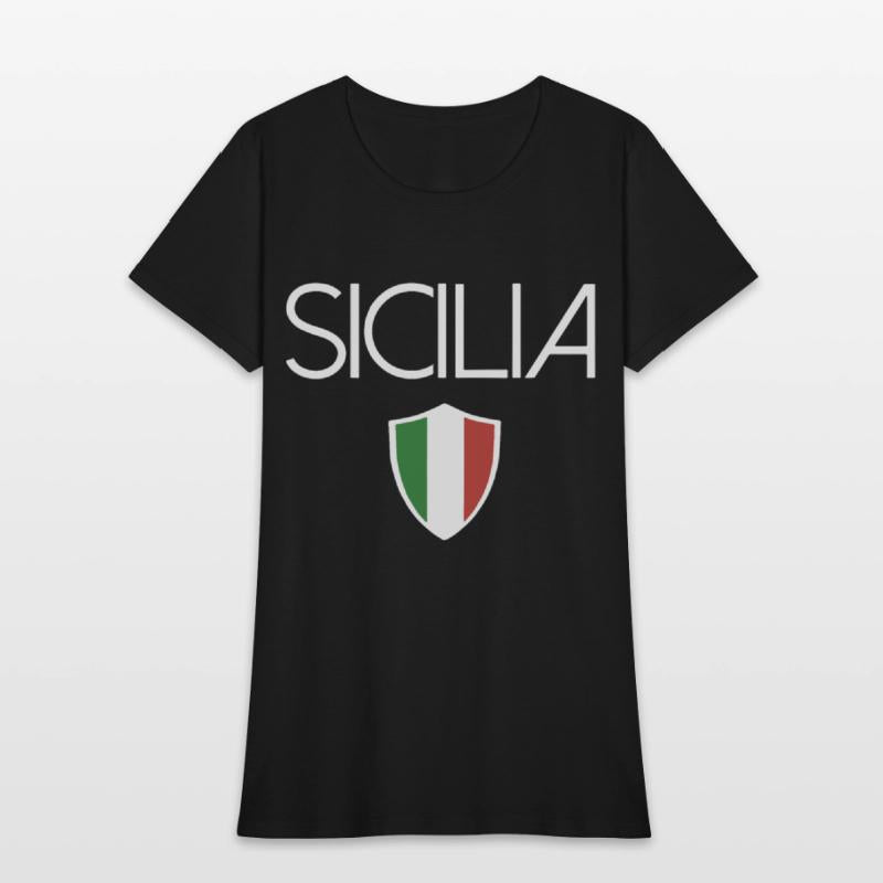 sicilia italian flag sicily italy sovenir tee gran