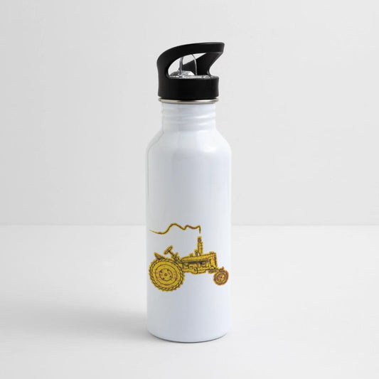 silhouette of an old farming machines