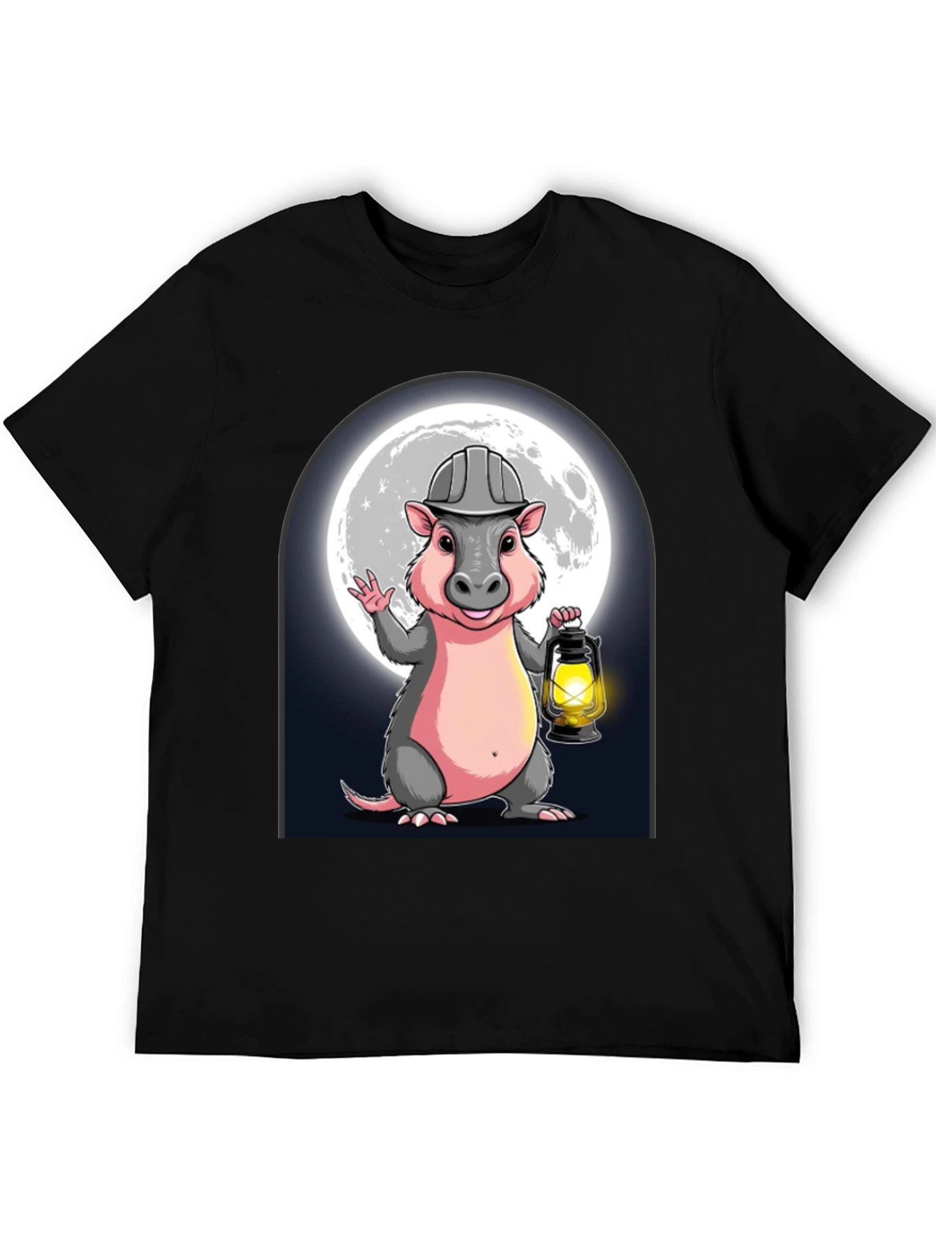 Miner Opossum T-Shirt - Cartoon Graphic Tee