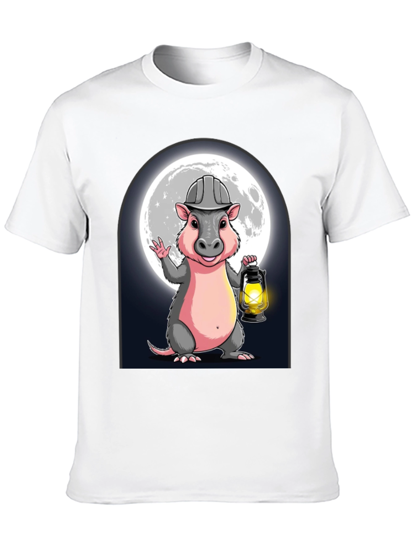 Miner Opossum T-Shirt - Cartoon Graphic Tee