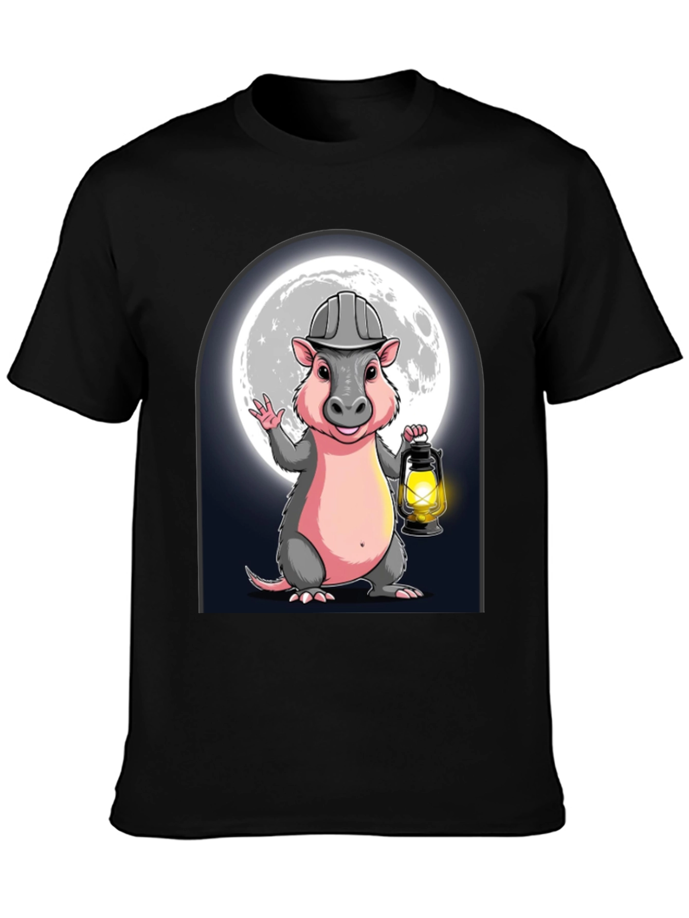 Miner Opossum T-Shirt - Cartoon Graphic Tee