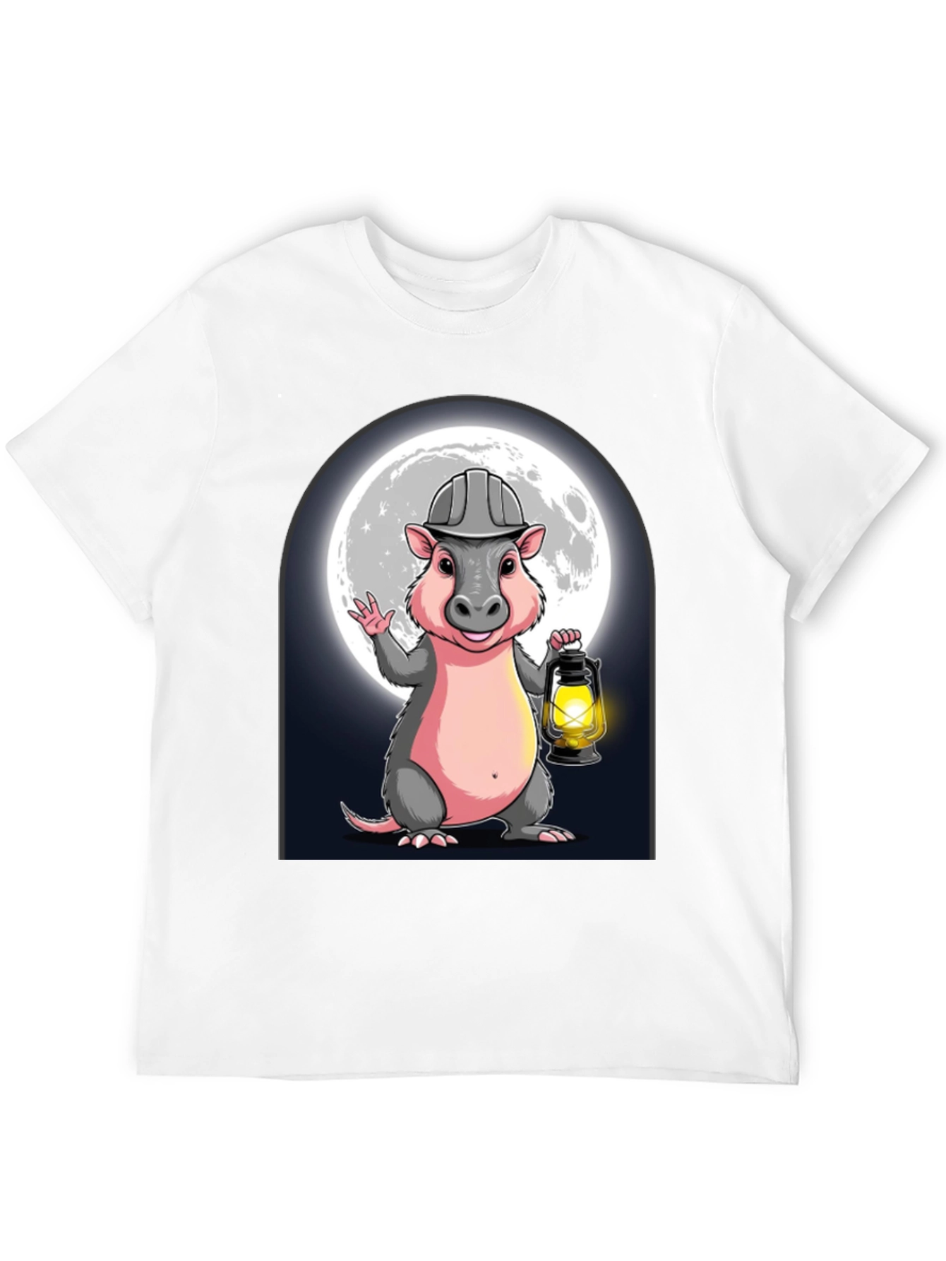 Miner Opossum T-Shirt - Cartoon Graphic Tee