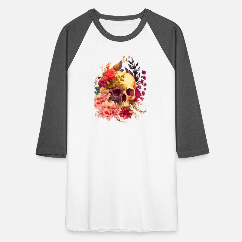 Skull flowers Graphic Printed T shirt.