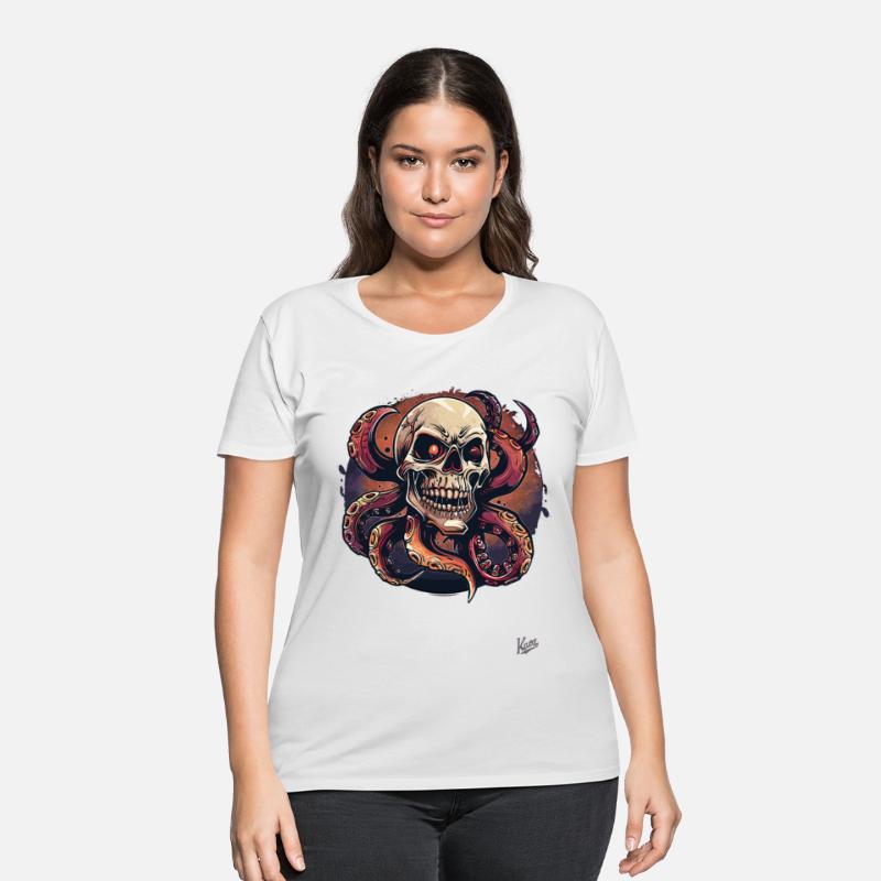 Skull with Tentacles and Glowing Eyes