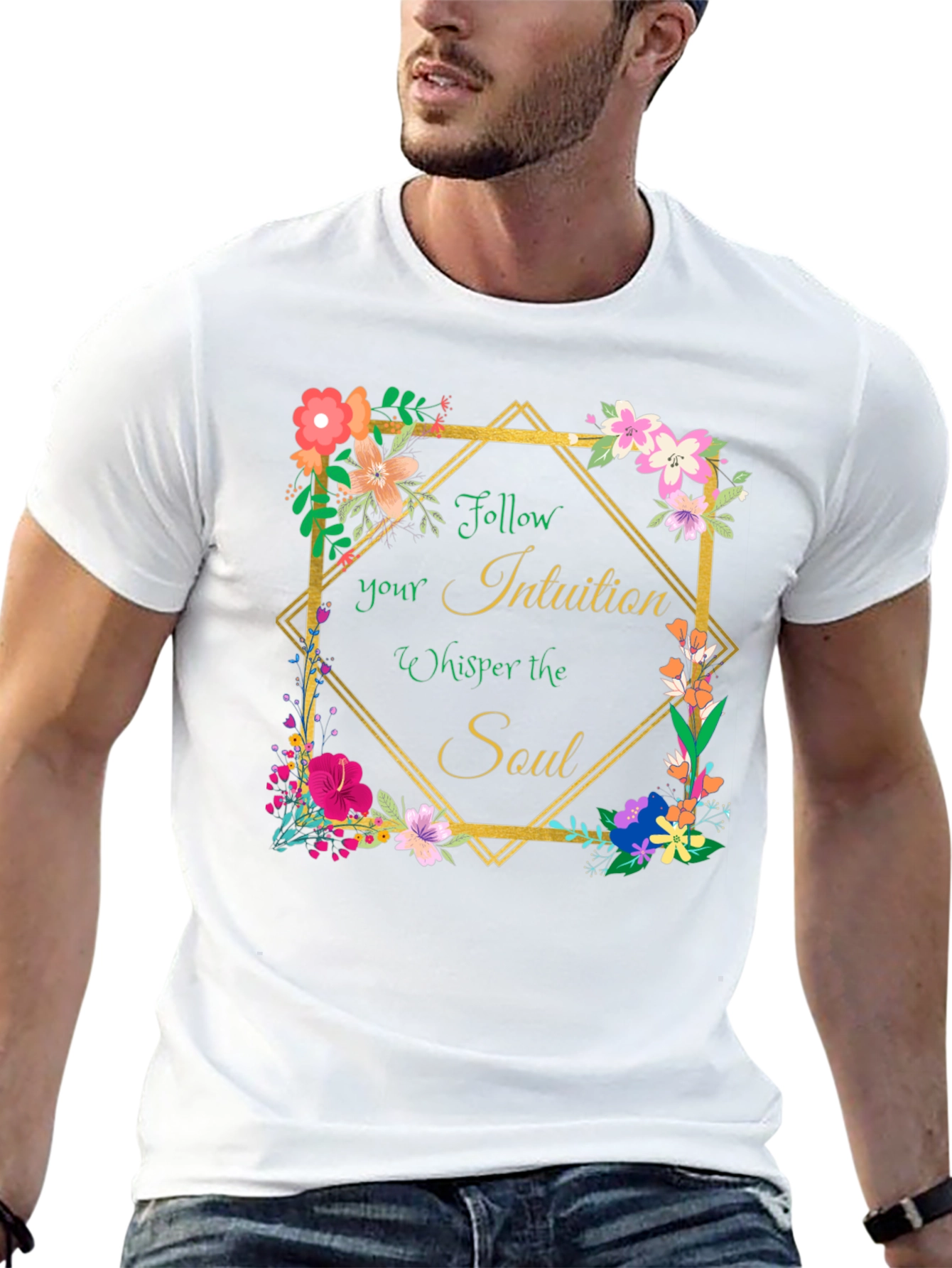 Intuition Whisper Soul Floral Graphic Tee