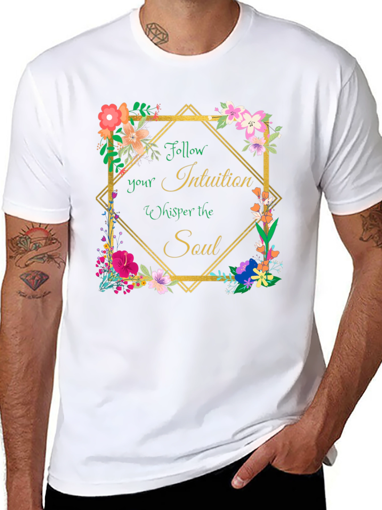 Intuition Whisper Soul Floral Graphic Tee