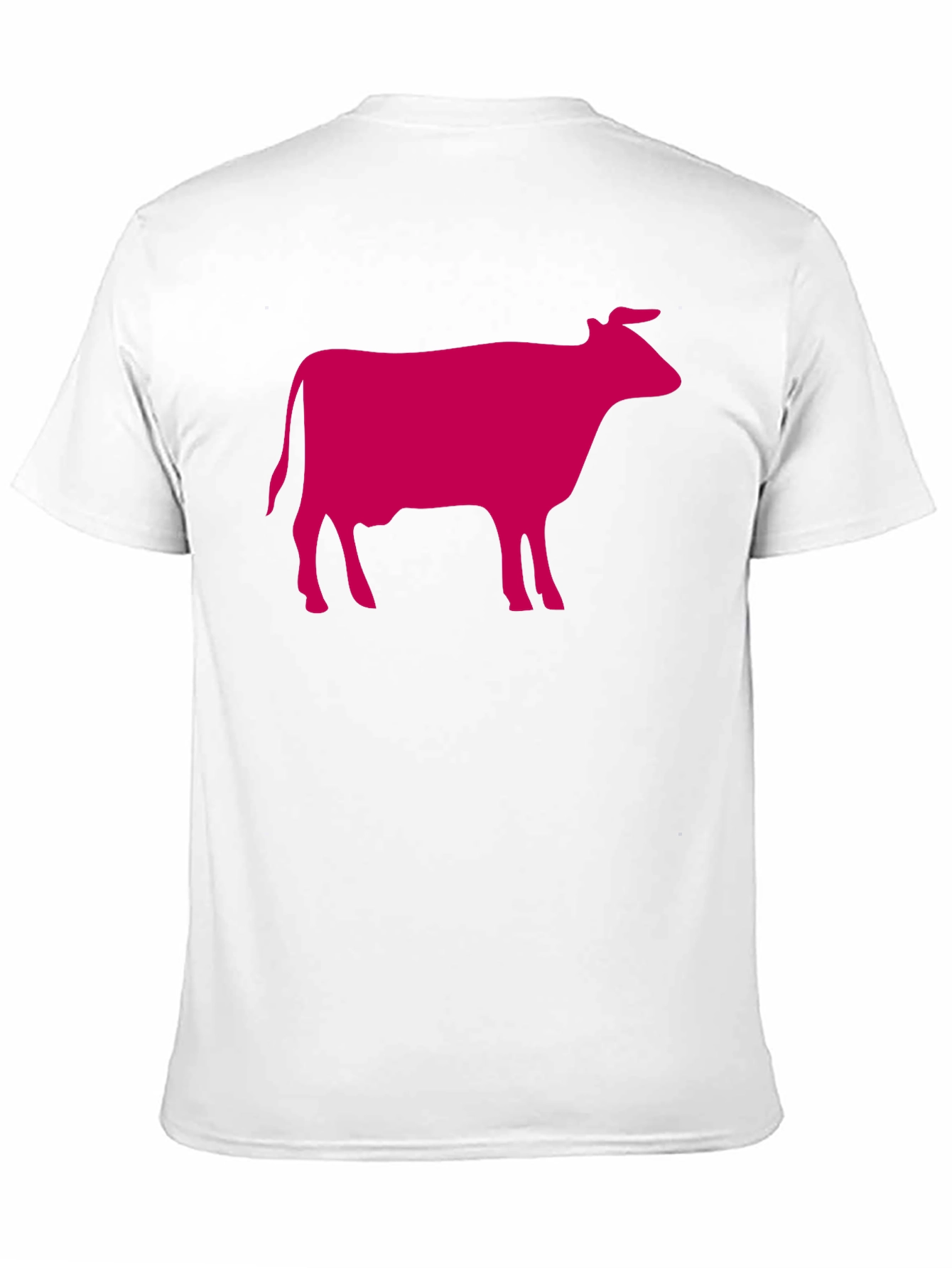 Black T-Shirt with Pink Cow Graphic