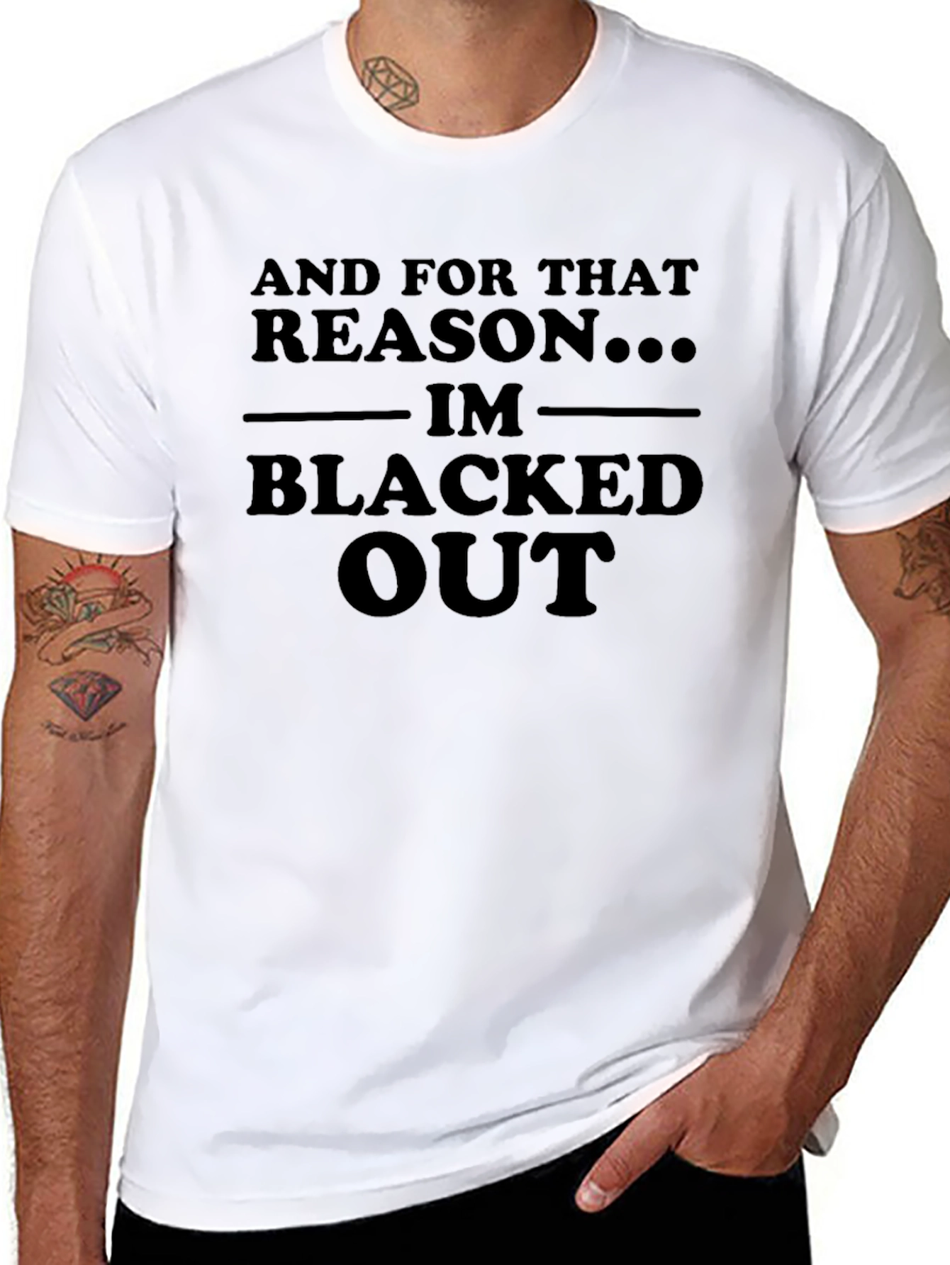 Blacked Out Graphic Tee - Bold Statement T-Shirt