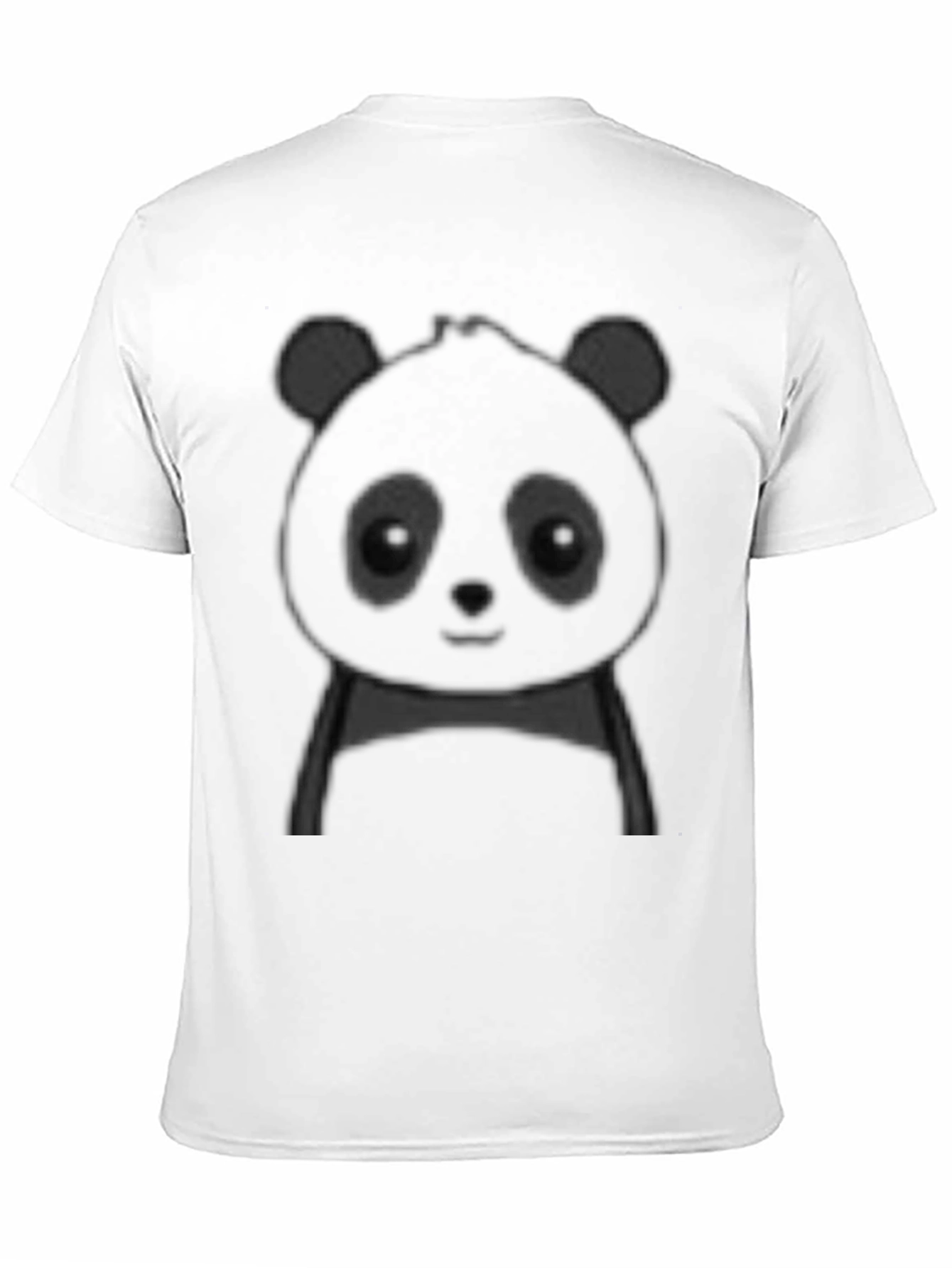 Cute Panda Graphic Tee - Black Cotton Casual Shirt