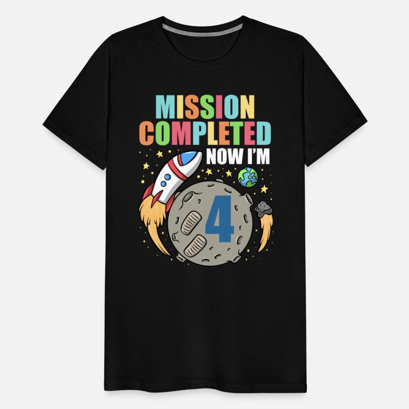 Space Birthday 4 Astronaut Planets Rocket Ship