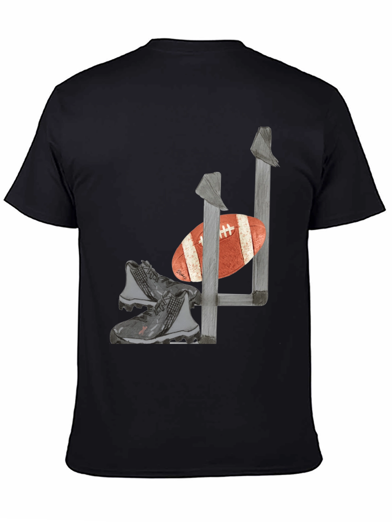 Football Gear Graphic Tee - Black T-Shirt