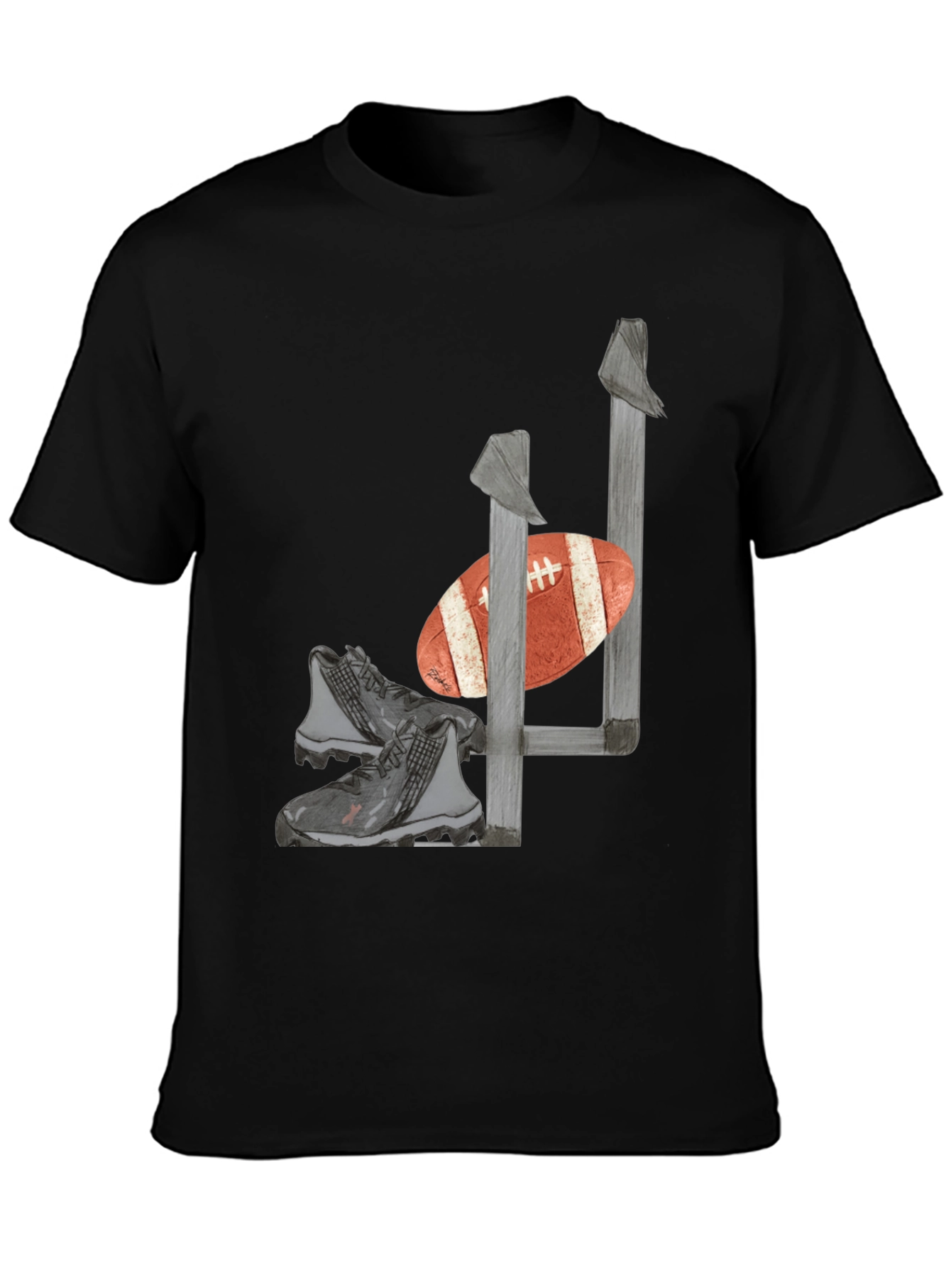 Football Gear Graphic Tee - Black T-Shirt