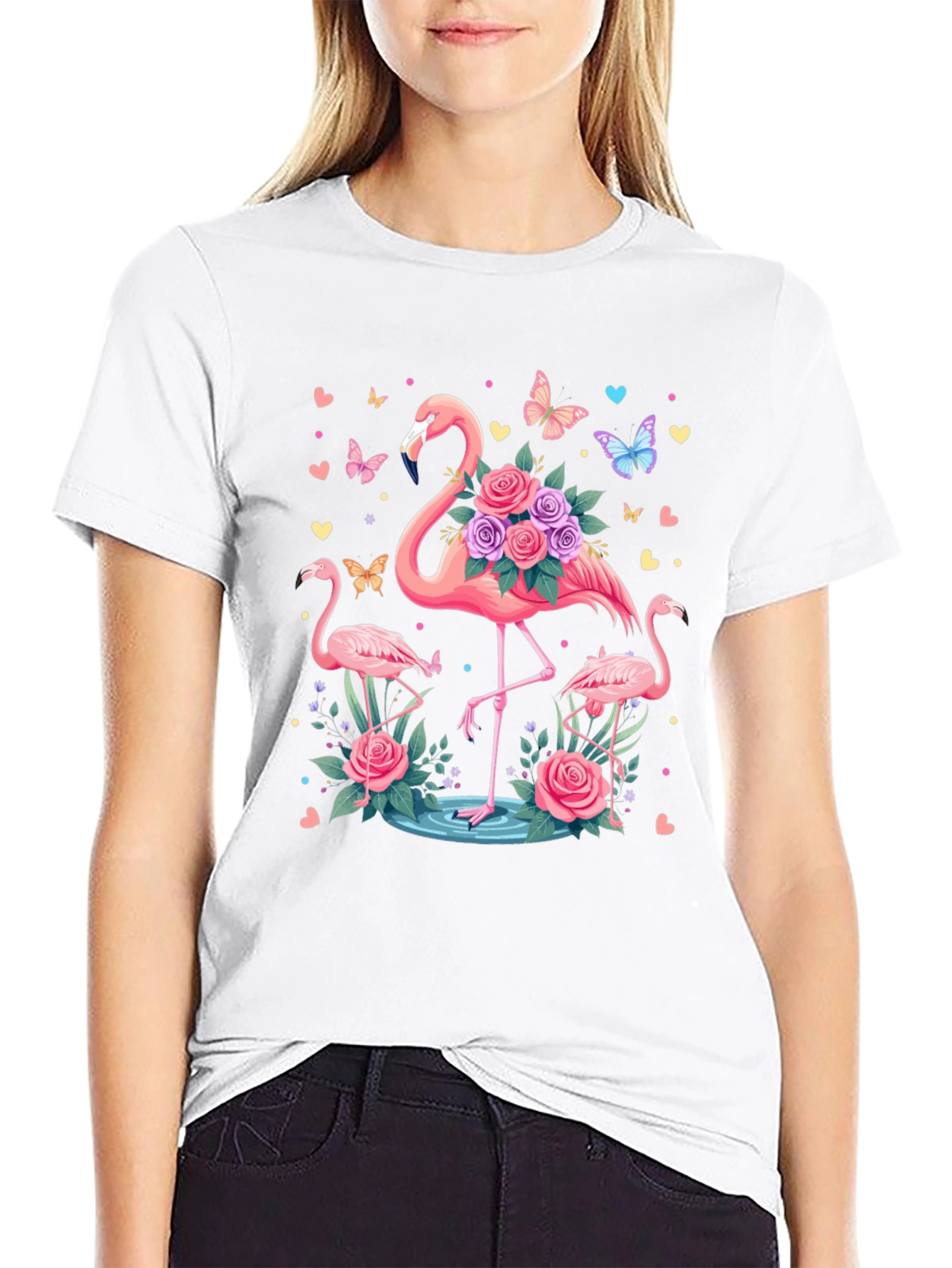 Flamingo Floral Graphic Tee
