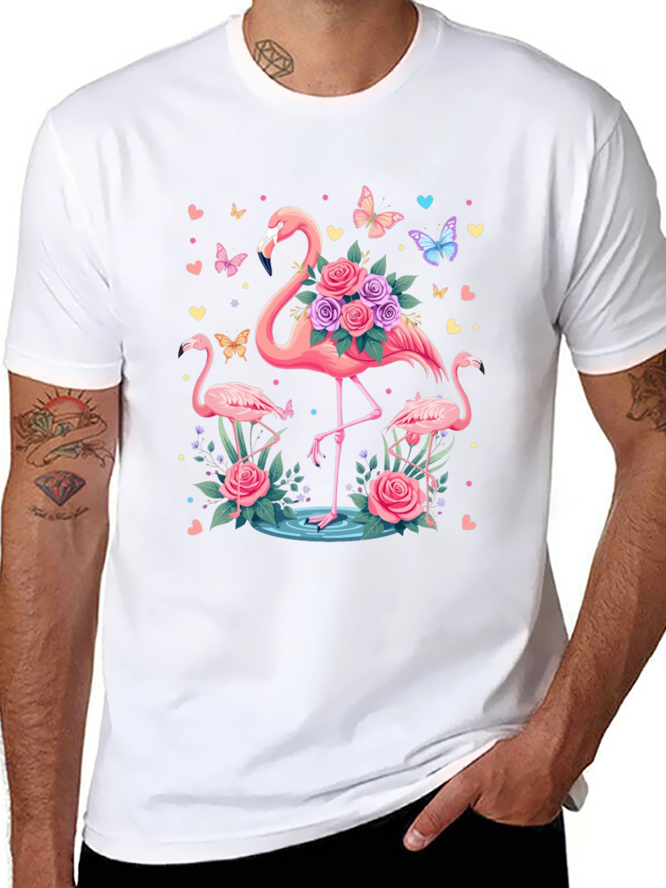 Flamingo Floral Graphic Tee