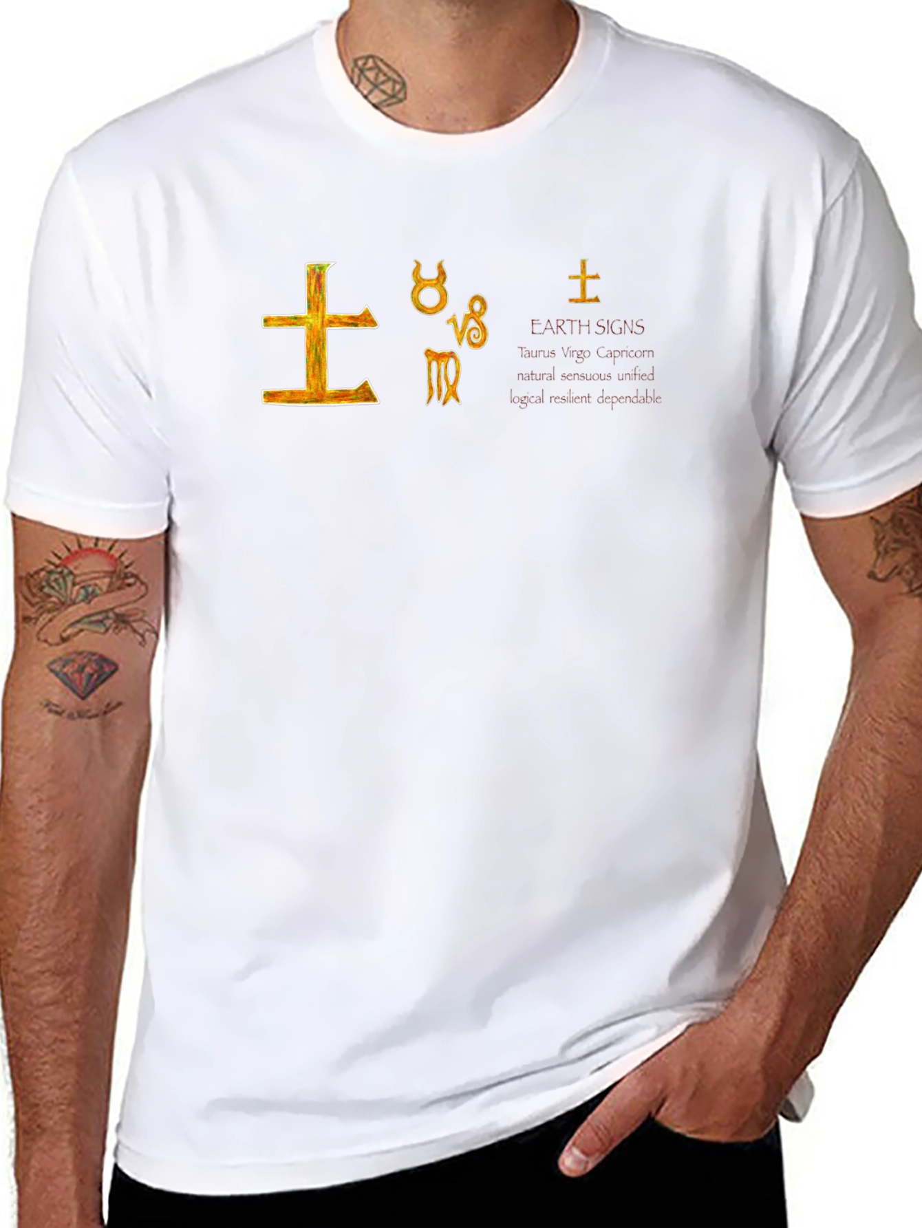 Earth Signs Graphic Tee - Astrology T-Shirt