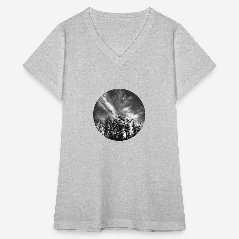 Starry night sky in the forest