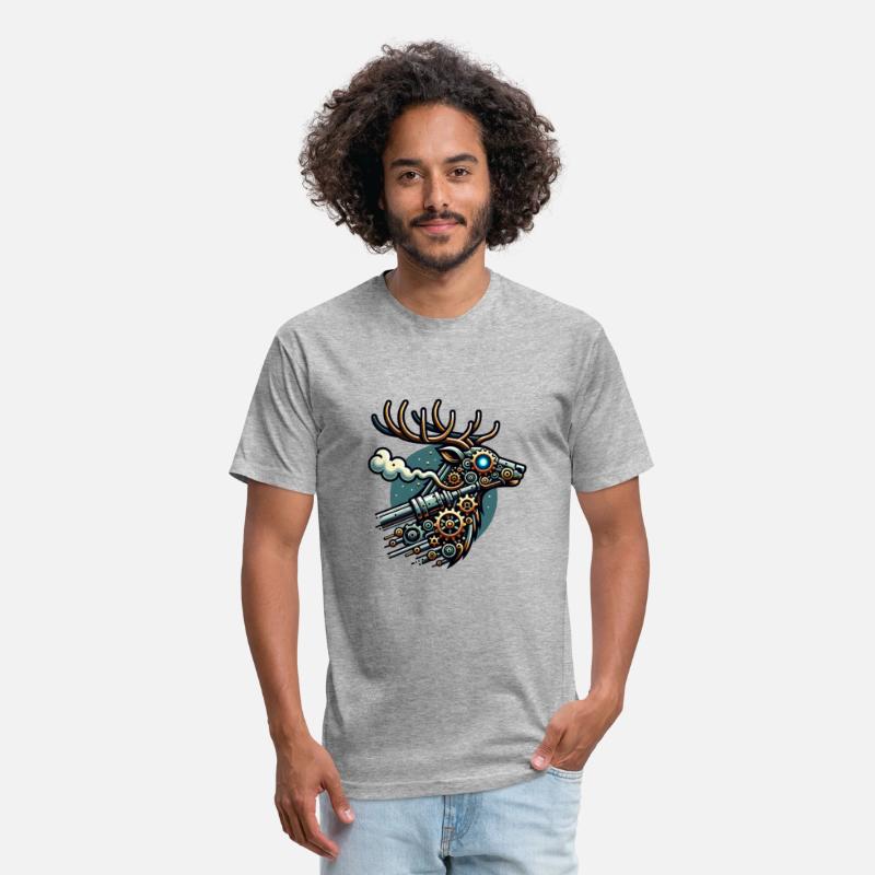 Steampunk Deer with Gears and Antlers