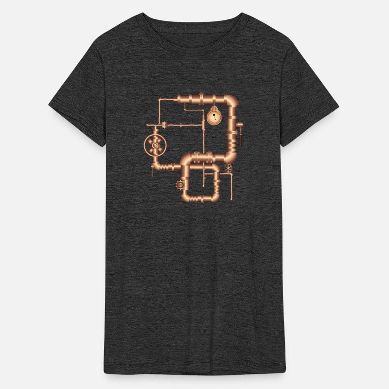 Steampunk style with a steam engine look