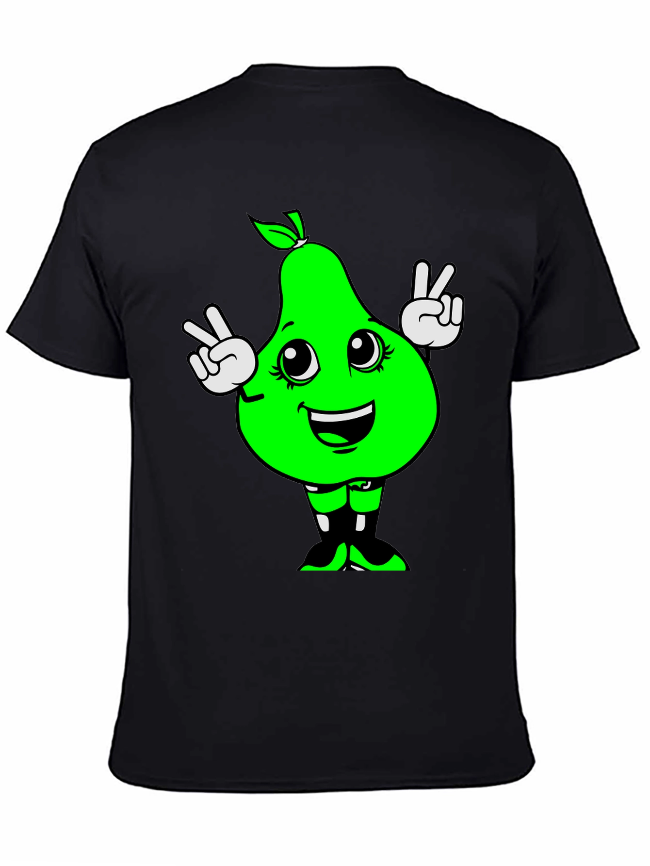 Funny Pear Peace Sign Graphic Tee