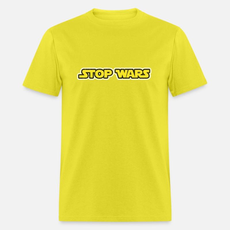 stop wars yellow grunge