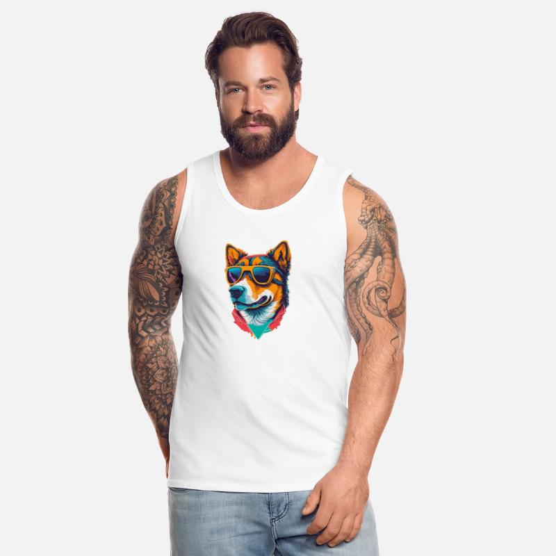 Stylish and colorful dog