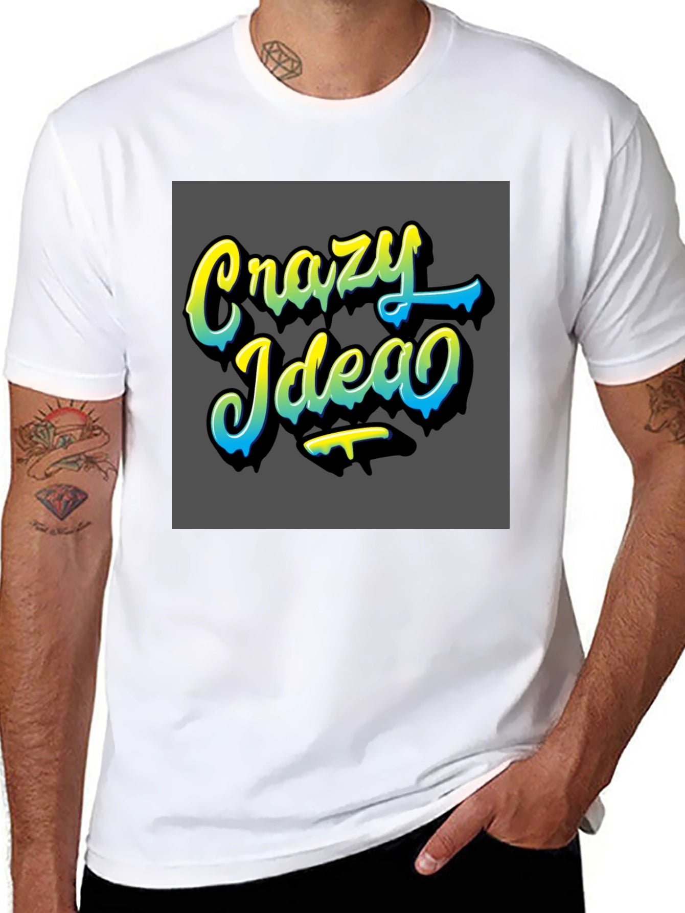Crazy Idea Graphic T-Shirt - Trendy Design