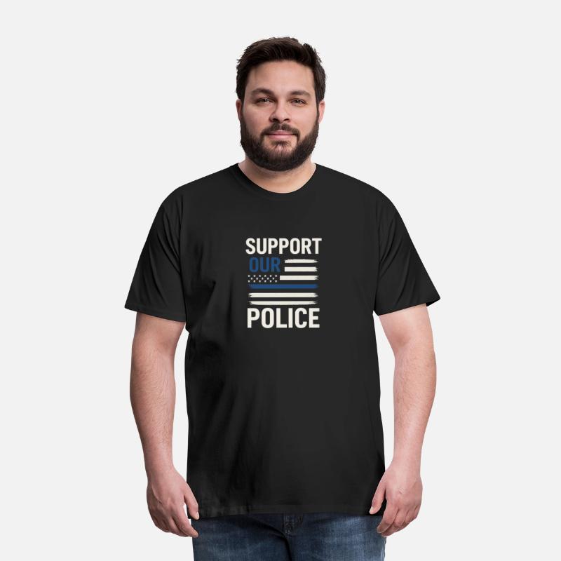 Support Our Police - Thin Blue Line American Flag