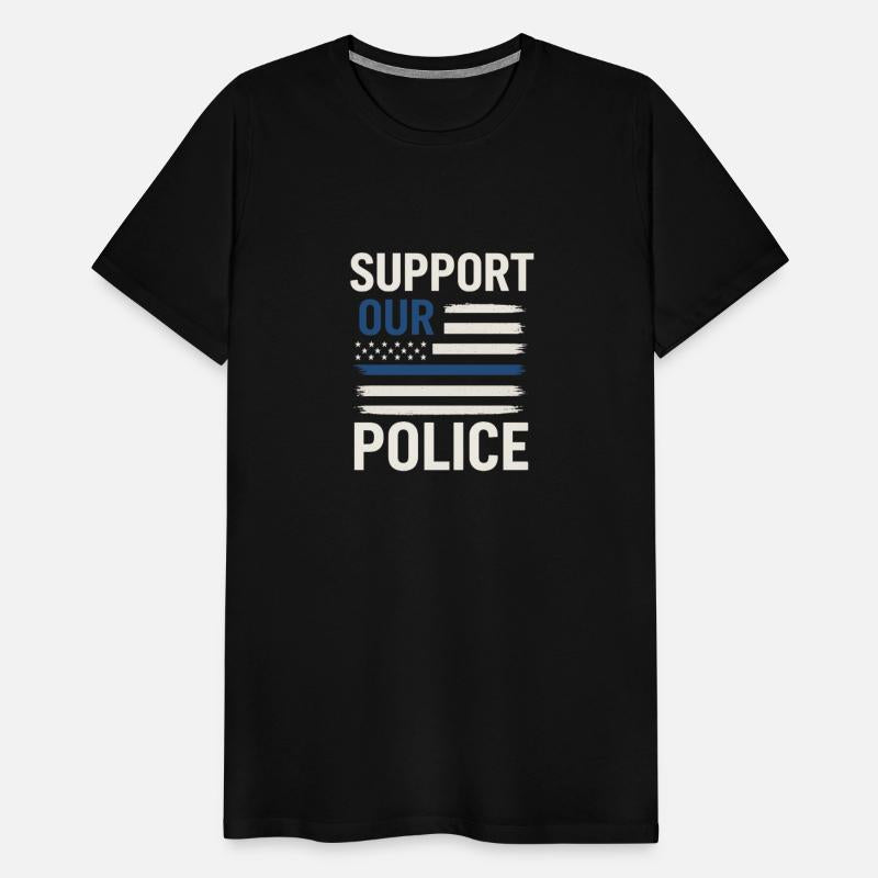 Support Our Police - Thin Blue Line American Flag