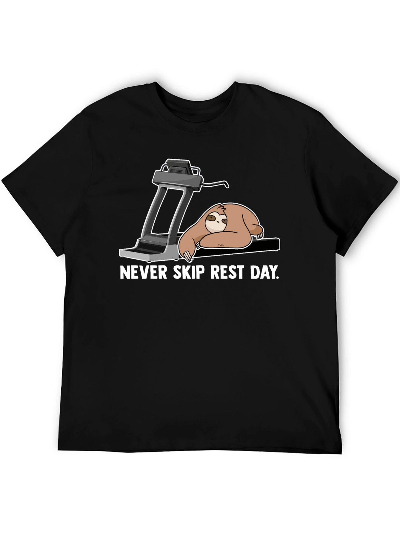 Never Skip Rest Day Sloth Graphic T-Shirt