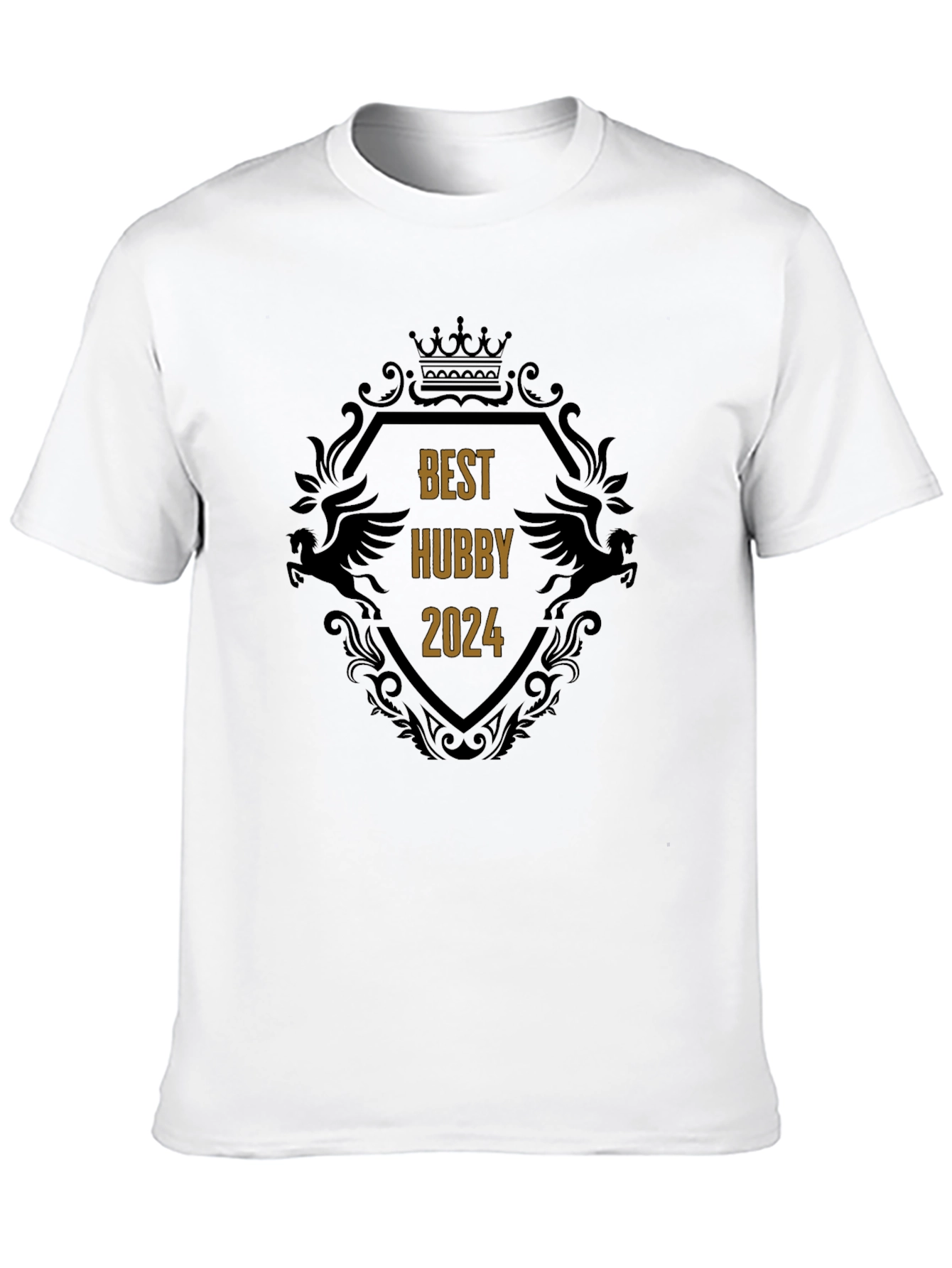 Best Hubby 2024 Black Graphic T-Shirt