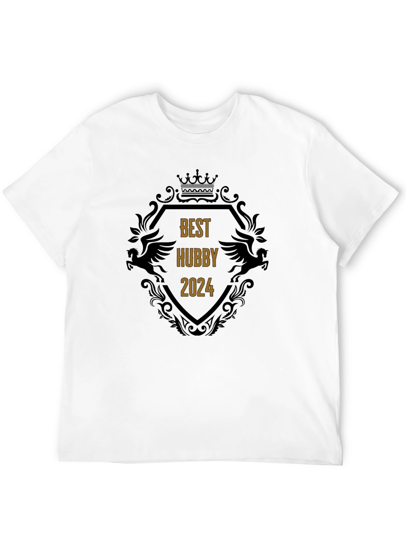 Best Hubby 2024 Black Graphic T-Shirt