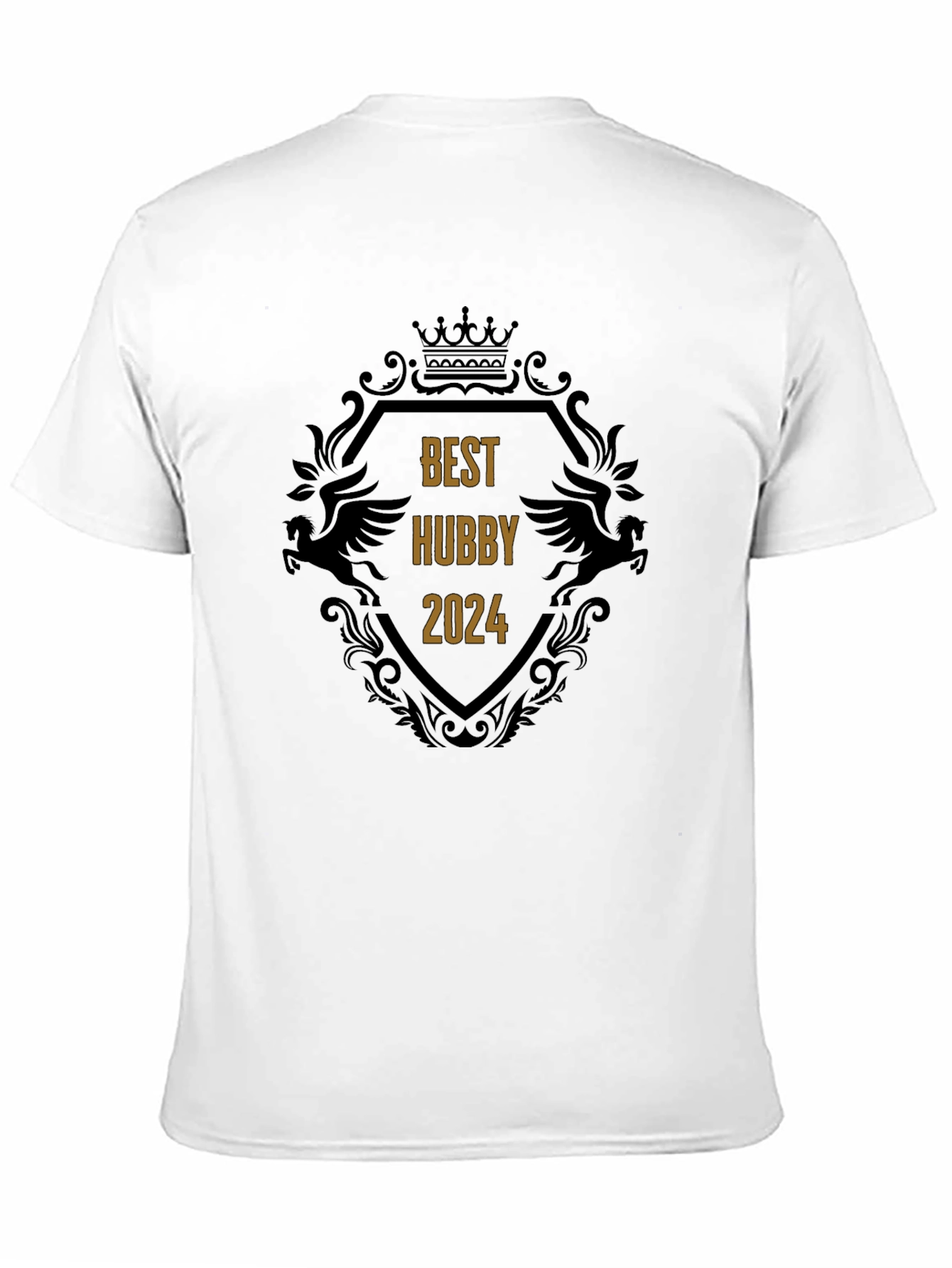 Best Hubby 2024 Black Graphic T-Shirt