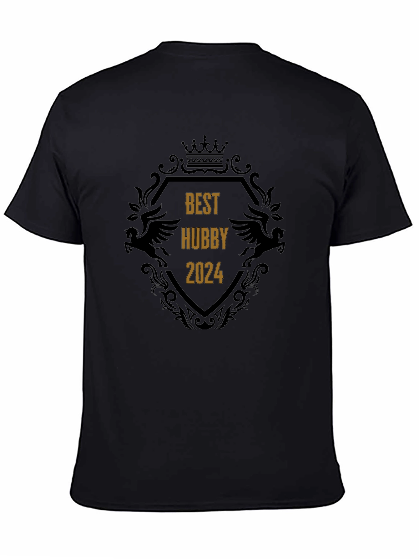 Best Hubby 2024 Black Graphic T-Shirt