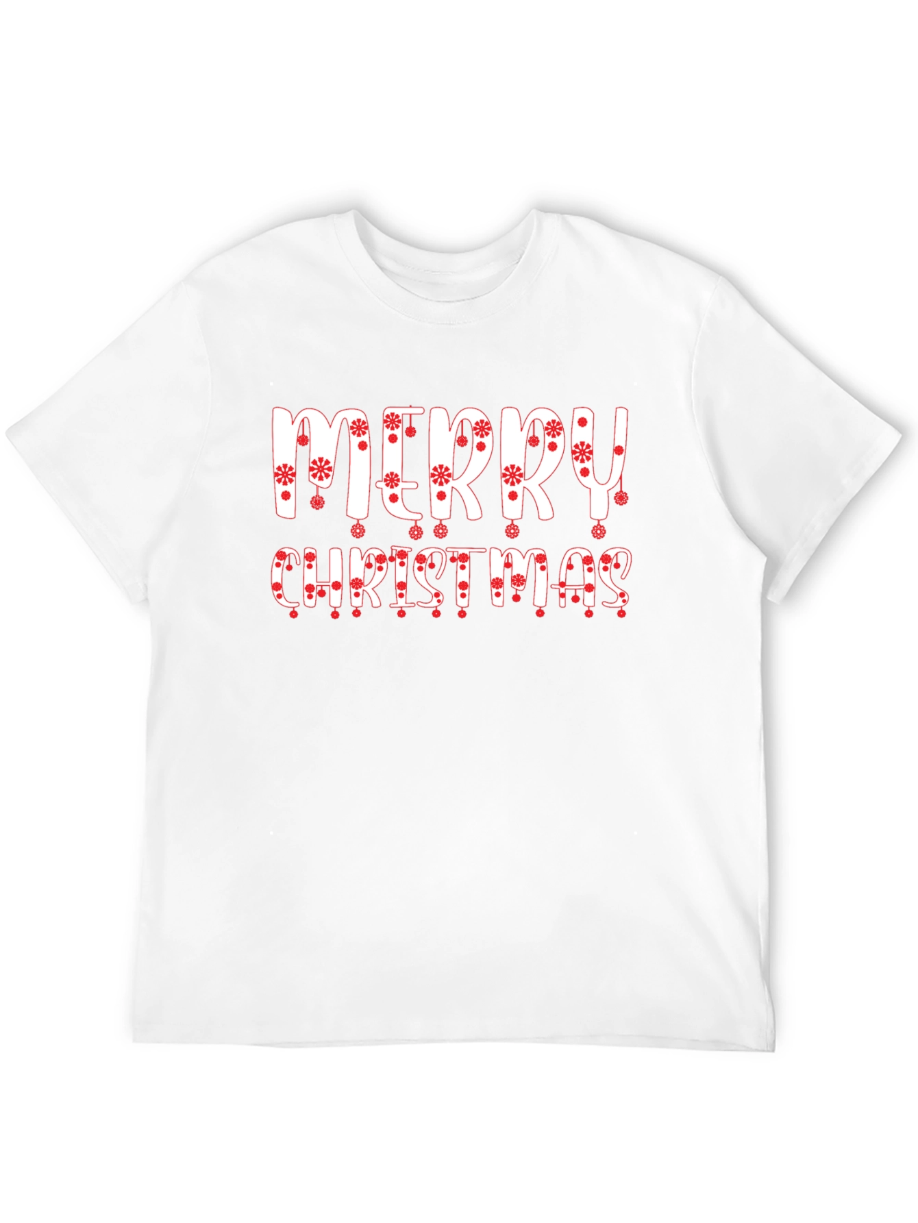 Festive Merry Christmas Graphic Tee - Black