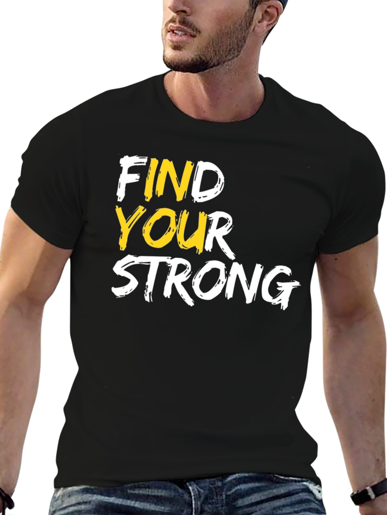 Find Your Strong Graphic Tee - Black