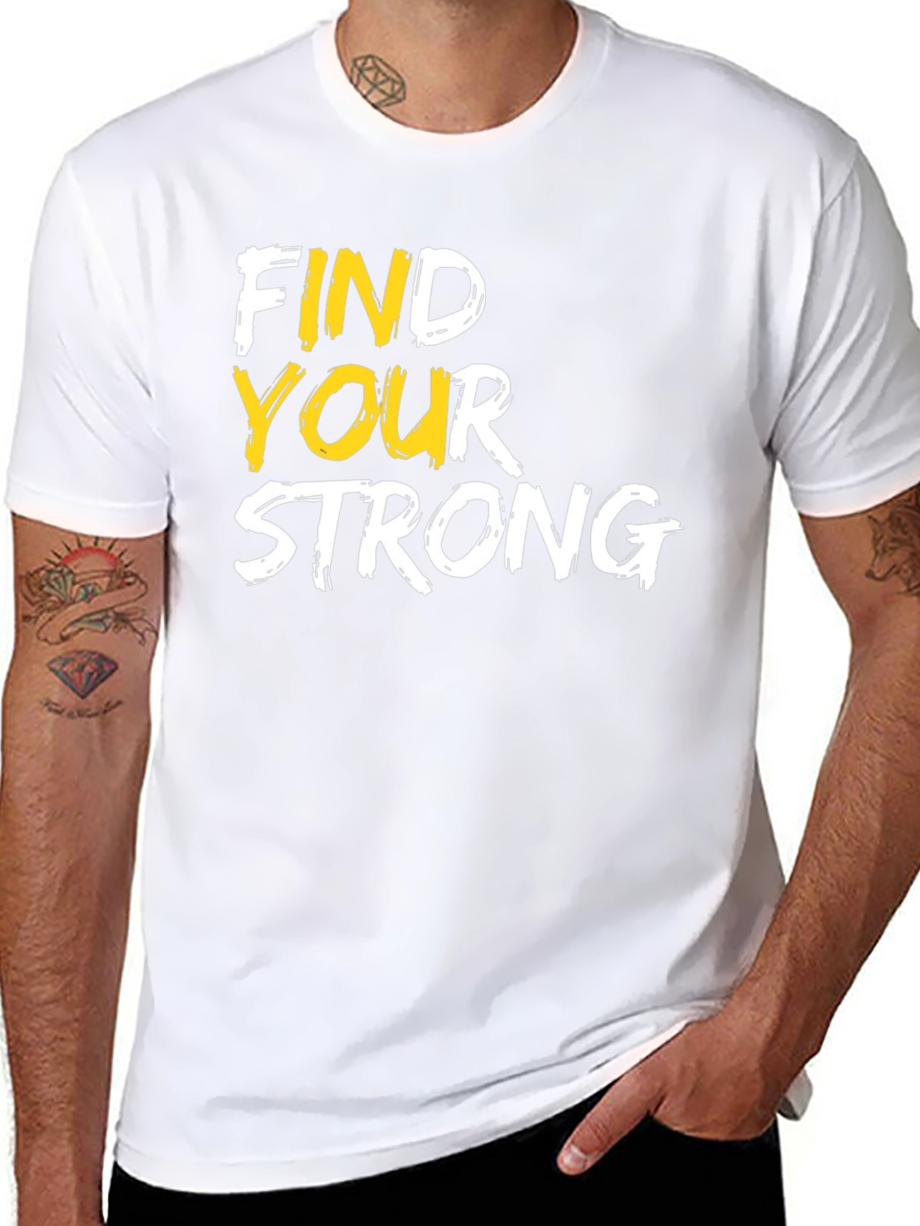 Find Your Strong Graphic Tee - Black