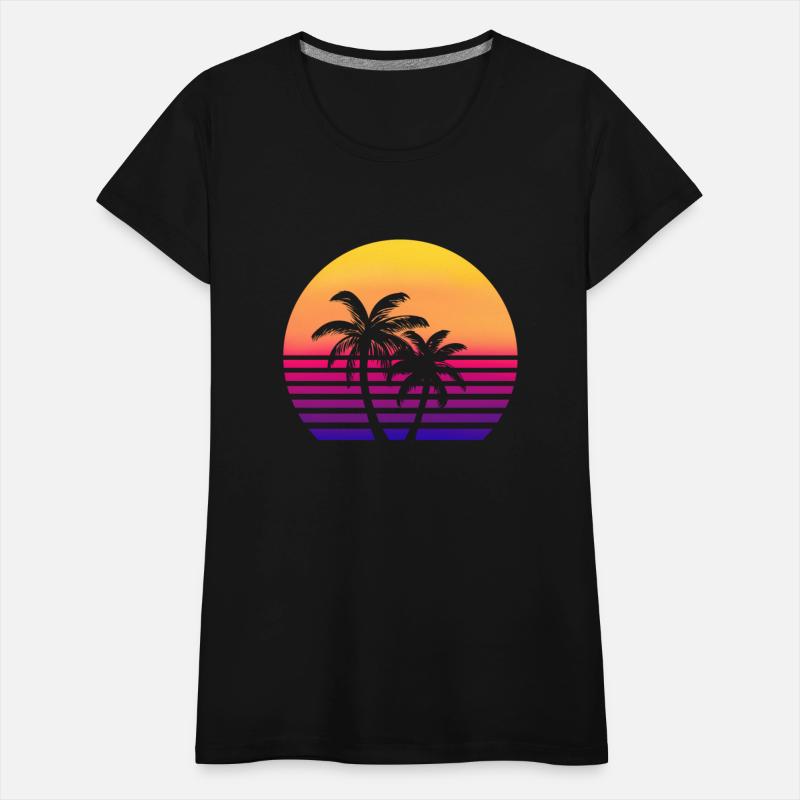 Synthwave Sun & Palm Trees