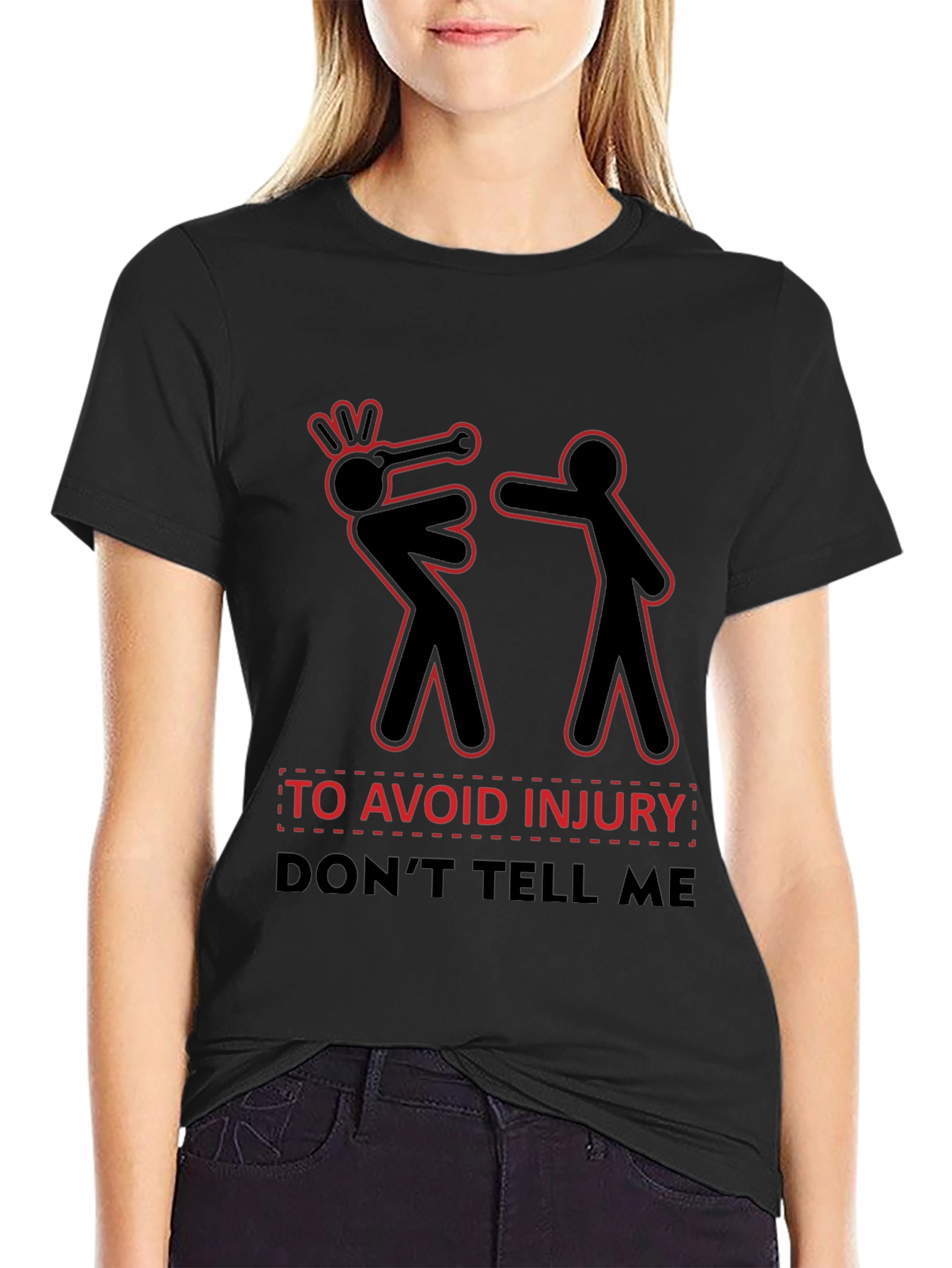 Avoid Injury T-Shirt Funny Graphic Tee Humor