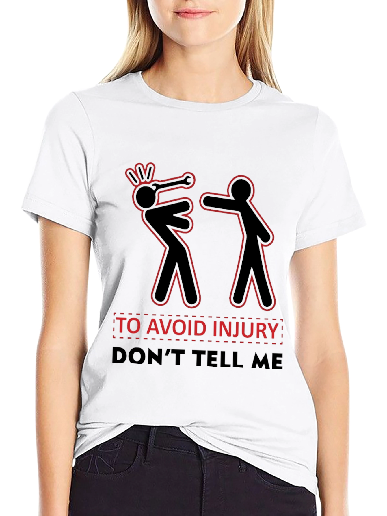 Avoid Injury T-Shirt Funny Graphic Tee Humor
