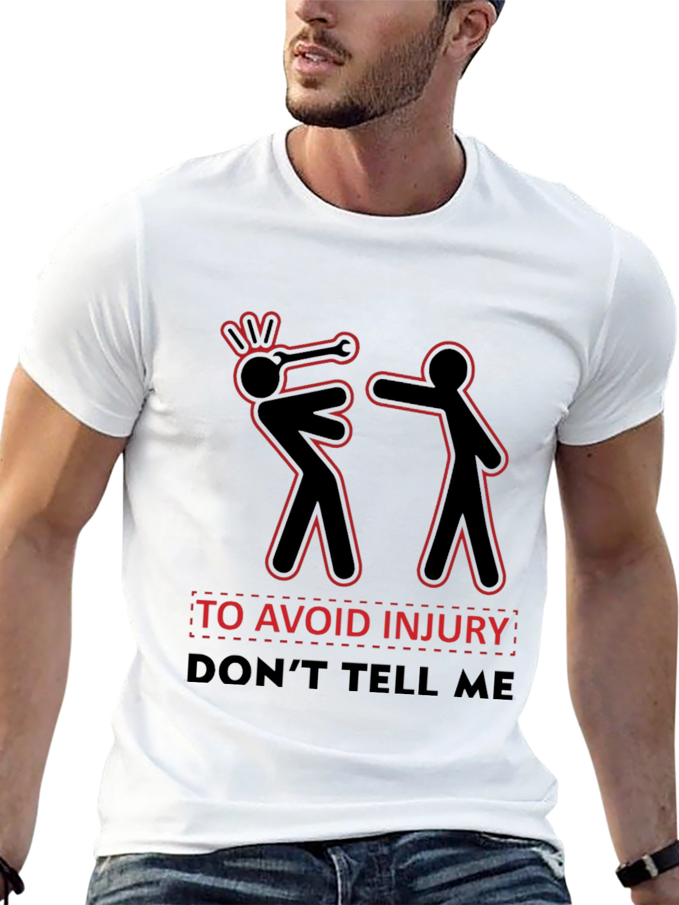Avoid Injury T-Shirt Funny Graphic Tee Humor