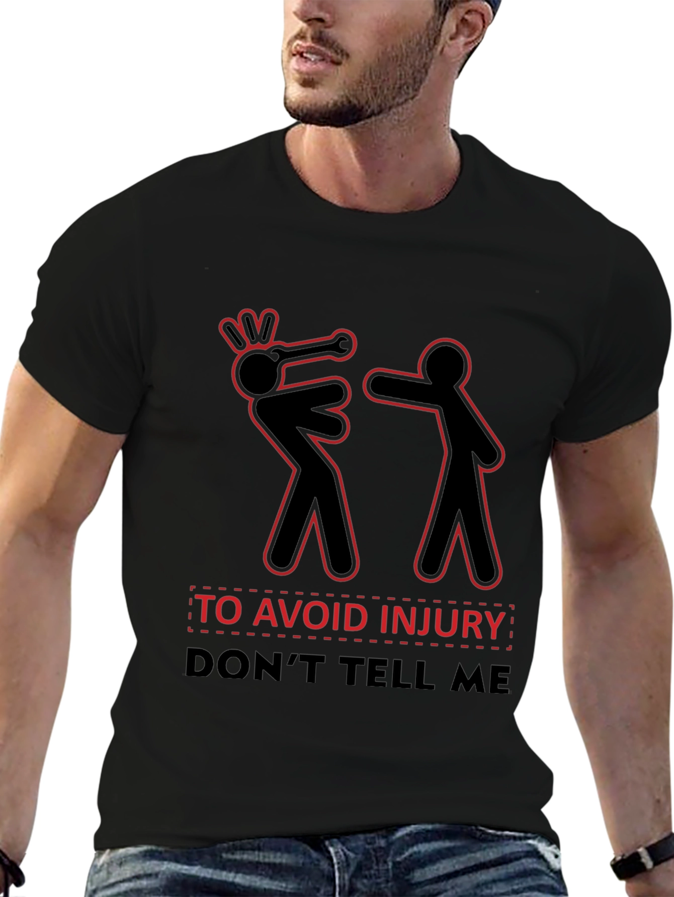 Avoid Injury T-Shirt Funny Graphic Tee Humor