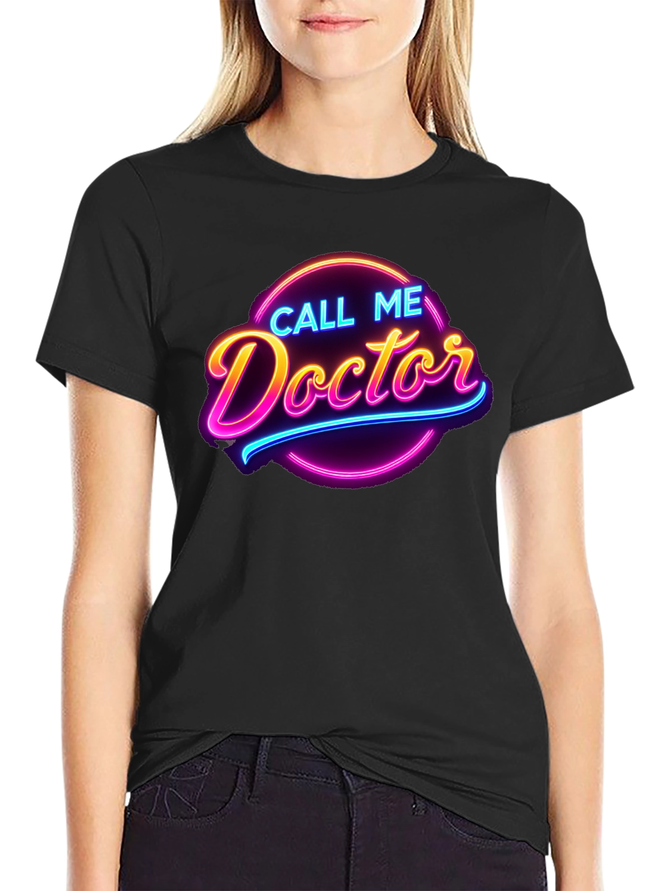 Call Me Doctor Neon Graphic Tee
