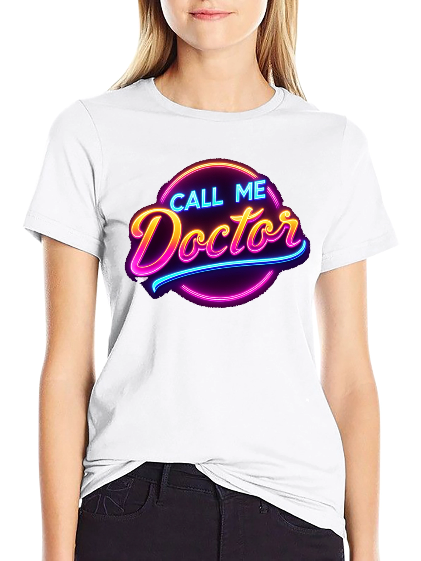 Call Me Doctor Neon Graphic Tee