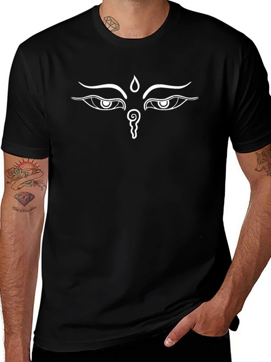 Buddha Eyes Graphic T-Shirt - Black