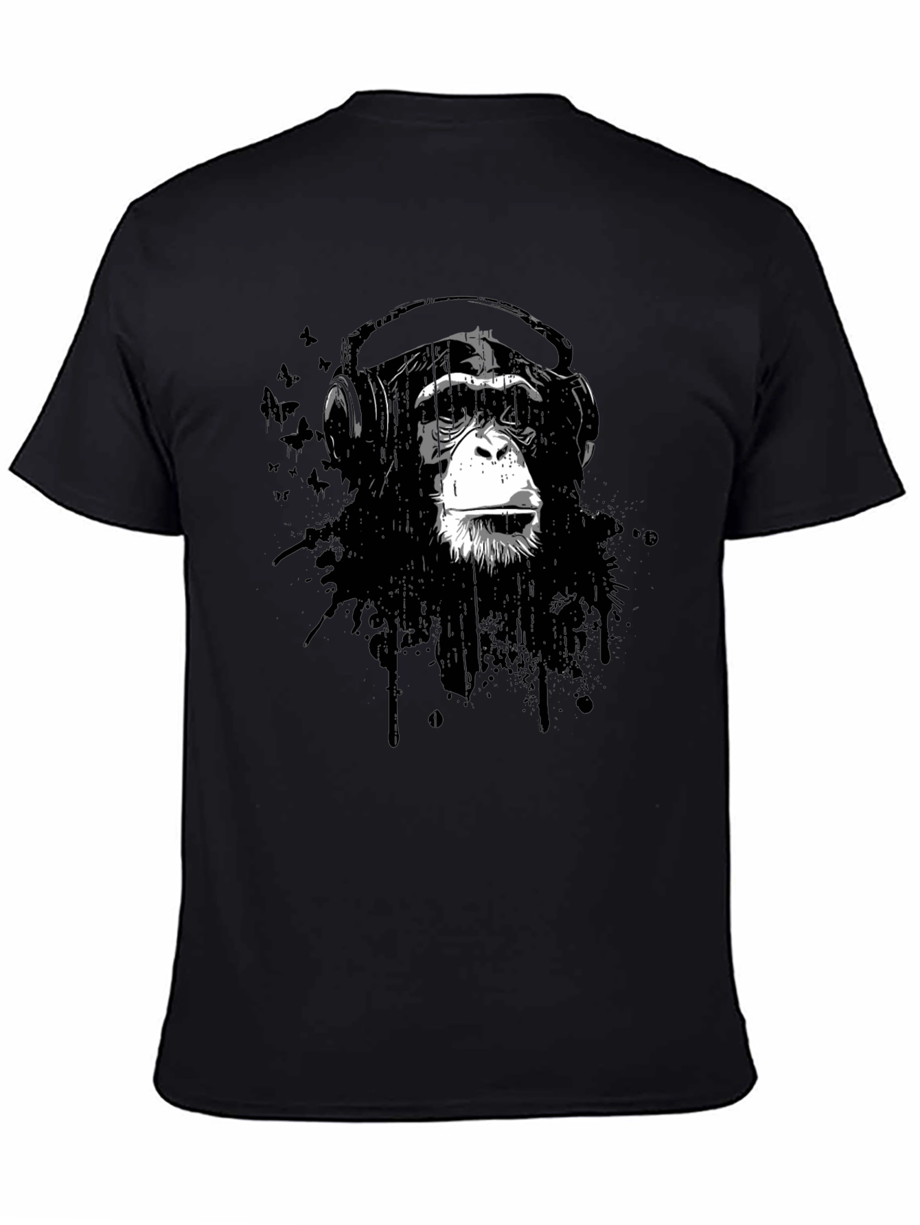 Cool Monkey Headphone Graphic T-Shirt