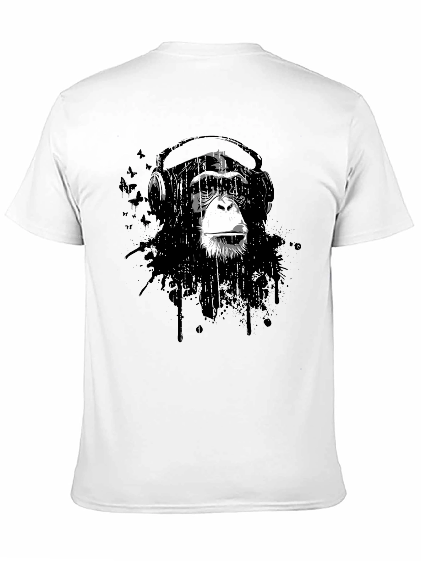 Cool Monkey Headphone Graphic T-Shirt