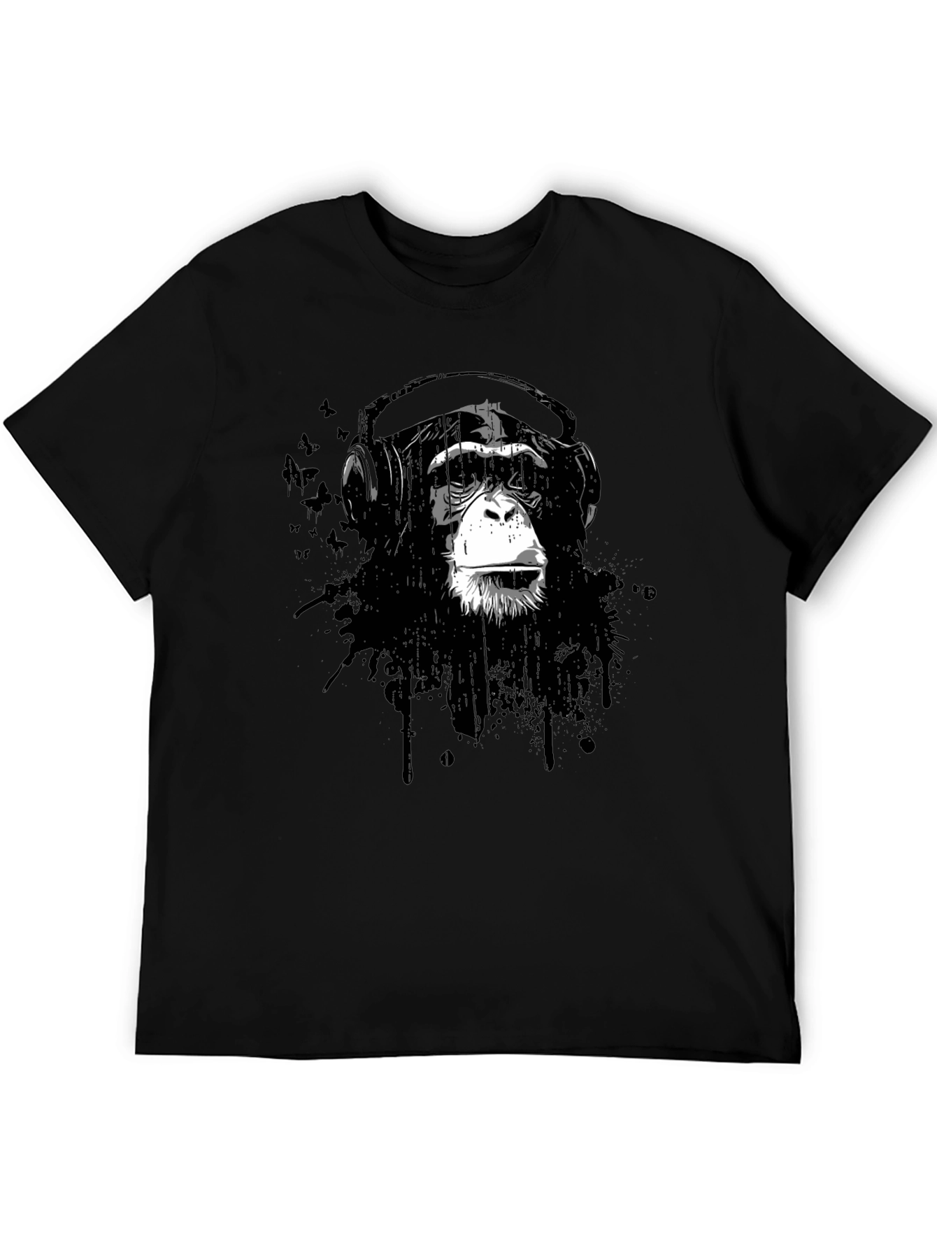 Cool Monkey Headphone Graphic T-Shirt